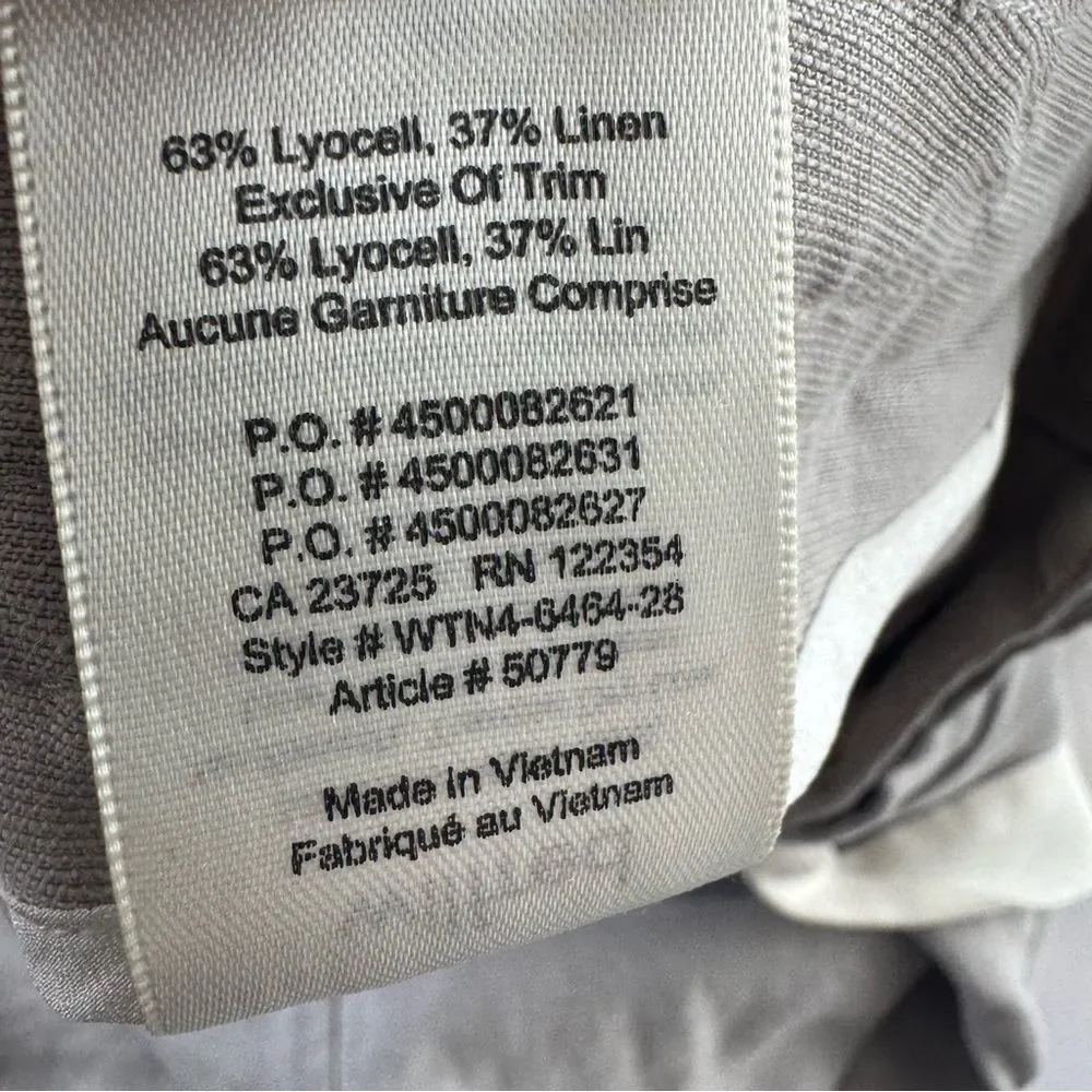 Aritzia Wilfred Allant Pant Grey Lyocell Linen Trousers Coastal Neutral Minimal